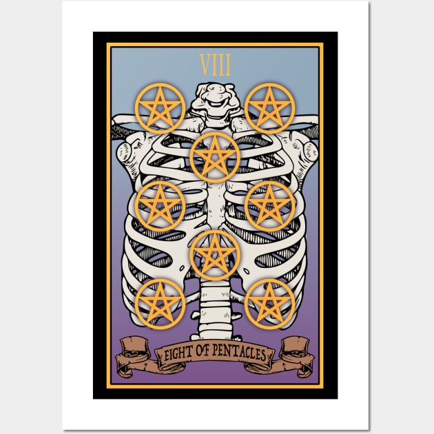 Eight of Pentacles Wall Art by RavenWake